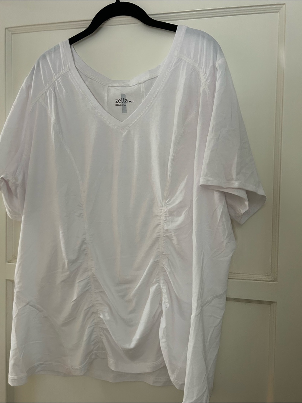 Zella t-shirt, white, 3X